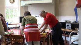 The self-catering kitchen at Crowcombe Heathfield Youth Hostel